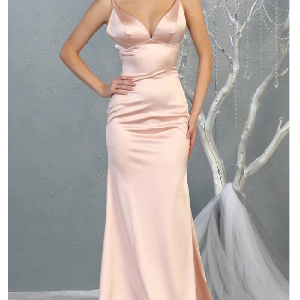 I have a beautiful size 8 brand new light pink satin prom dress. It is stunning!